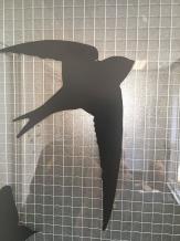 Fensteraufkleber - fliegende Vögel - schwarz - Fensterdekoration